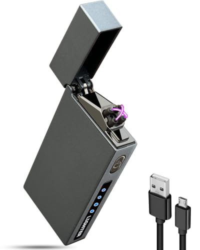 Encendedor Eléctrico Doble Arco Plasma USB Recargable miniatura 1
