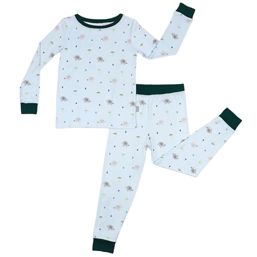 LittleHippo Two-Piece Pajama Set for Boys and Girls, Soft Spandex & Bamboo Viscose, Snug Fit Pajamas, Toddlers, Kids
