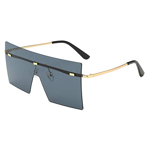 COTIA Fashion Ladies Rimless Sunglasses Brand Design Men Oversized Square Sunglasses Gradient Blue Pink Shades Glasses