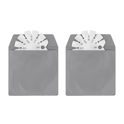 2Pcs Bevel Gauge Stainless Steel Compact Multipurpose Axe Angle Gauge for Edge Checking Measuring