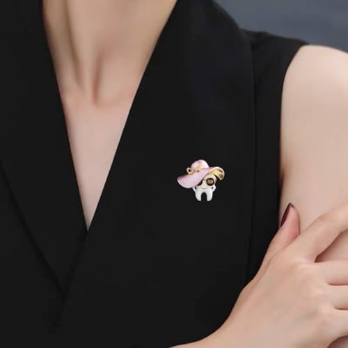 Image of 1PCS /6PCS Dental Pin Cute Enamel Dental Brooch Fashion Unisex Cartoon Clothing Badge Lapel Pin Campus Clothing Accessories Medical Jewelry Souvenir Gift Doctor Nurse Graduate Student
