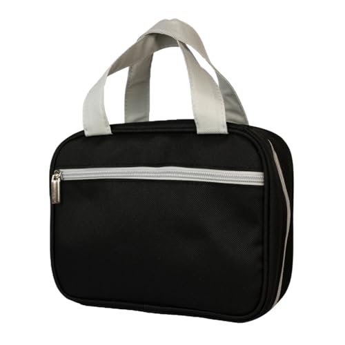 LDS Quad or Triple & Bible Scripture Carrying Case - Black with Grey Handles and Zipper Pouches Bag Tote