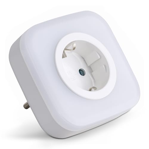 SEBSON LED Nachtlicht mit Steckdose, Dämmerungssensor, Zwischenstecker, USB-C USB-A Anschluss, Ein-â€¦ – Miniatur