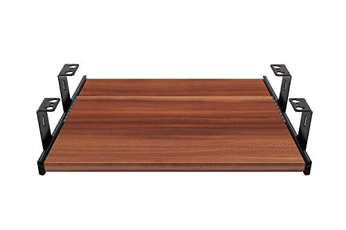 Tastaturauszug mit Tastaurablage 390X300mm Zwetschge Dekor, Auszugschienen schwarz 300mm, Set Ablage mit Auszug für Mini Tastatur