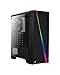Price comparison product image Aerocool Cylon Mid Tower Case  RGB PC Gaming Case with 1 x 1200mm Black Fan, Tempered Glass Side Panel, 13 ARBG Modes, Memory Card Reader, VGA Fan Mount and Dual Chamber Design, Black