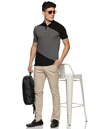 Image of ADRO Men's 100% Cotton Regular Fit Polo T-Shirt