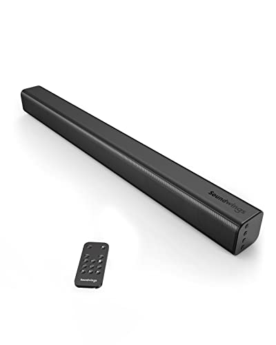 Lowest Prices! Sound Bar, SOUNDWINGS 26-Inch Soundbar for TV, 3D Surround Sound Audio System, Blueto...