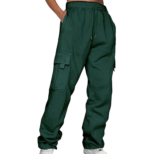 Pantalon sarouel femme vert grande taille avec cordon de serrage