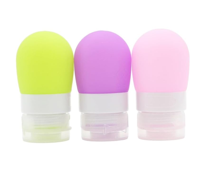 QUIRA 3pack Silicone Travel Bottles, Squeeze Salad Dressing Bottles, TSA Approved Leak Proof Containers for Shampoo Lotion-image-36