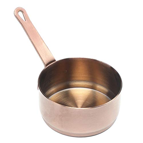 Baoblaze 2X Mini panela antiaderente de aço inoxidável para molhos e manteiga de leite ouro rosa