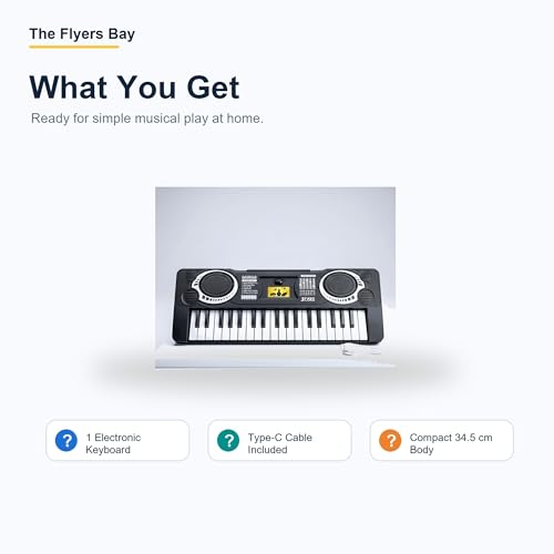 Image of The Flyers Bay 37-Key Mini Electronic Piano for Kids 3+ | Compact Multifunctional Musical Keyboard Toy | Educational Music Learning Toy | Sound, Rhythm & Creativity Development | My First Piano