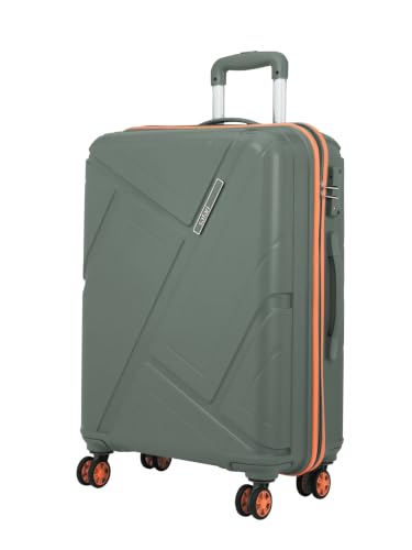 Image of Safari Benson Large 8 Wheels 77cm Check-in Trolley Bag Hard Case Polypropylene 360 Degree Wheeling System Luggage, TSA Approved Lock, Trolley Bags for Travel, Suitcase for Travel, Sage Green