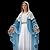 HOLLOII Blessed Virgin Mary Statue 19 Inch with Shining Blue Dress Our Lady of Grace Religious Resin Home Decorative Mary Figurine Catholic Gifts