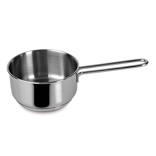 Lagostina Every Casseruola Fonda Ø 14 cm in Acciaio Inox 18/10 con Fondo Lagoseal Plus, Esterno Satinato e Ampie Manicature, Adatta a Tutte le Fonti di Calore, Inclusa Induzione