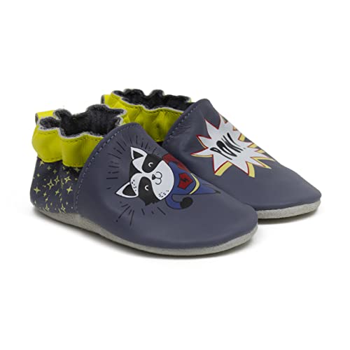 Robeez Dark Blue Hero Soft Soles, Baby Boy, 0-6 Months