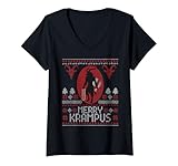 Photo Gallery donna merry krampus horror creepy evil divertente brutto natale maglietta con collo a v Photo Gallery donna merry krampus horror creepy evil divertente brutto natale maglietta con collo a v