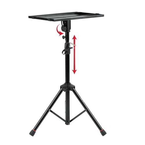 Gator Frameworks Laptop & Projector Tripod Stand with Height & Tilt Adjustment (GFWLAPTOP1500)