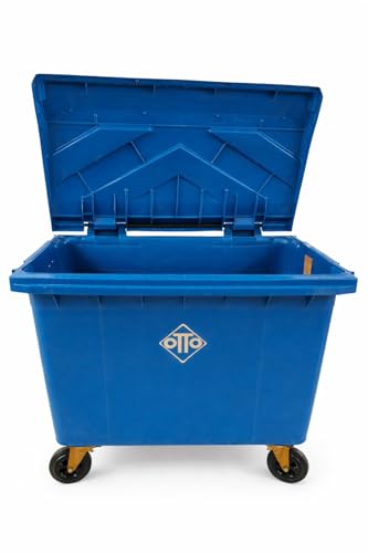 Image of Otto Big Plastic Wheeled Dustbin with Lid 660 Litre Blue
