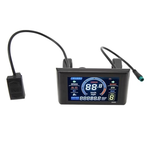 RiToEasysports 24?72V Electric LCD Display,S966 LCD Display Meter Control Panel for Electric for 22.2mm 0.9in Handlebars