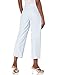 BCBGMAXAZRIA Women's Cropped Straight Leg Pant Faux Leather Belt Loop Edge Stitch Functional Pockets Trouser, Light Blue