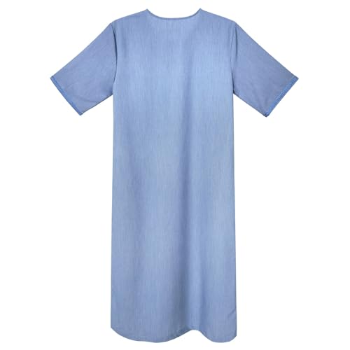 Albornoz de tiempo libre para hombre estilo túnica holgada con cuello de pico suave 4