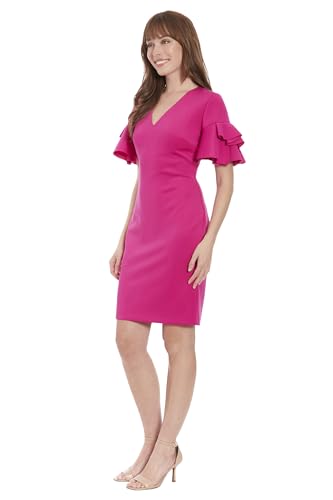 London Times Ruffle Bridal Shower, Wedding Guest, Summer, Beach, Or Vacation, Work Dresses for Women2