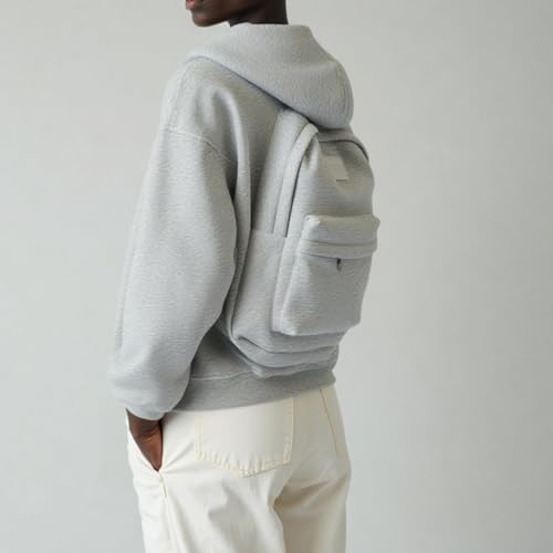 Backpack Hoodie for Men & Women – Creative 3D Hoodie with Zipper and Built-In Backpack, Streetwear Sweatshirt with Pockets2