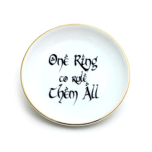 One ring to Rule Them All ring dish with 22K gold accent, LOTR