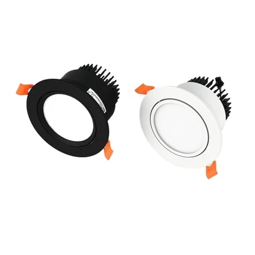 Planchers et plafonniers LED encastrés noirs 12W à intensité variable
