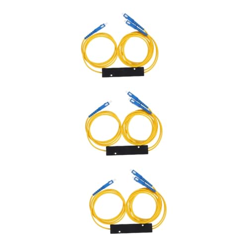 balacoo 3pcs Optical Cable Splitter Fused Fiber Splitter for Home Tv Game Console High Durability Easy to Install