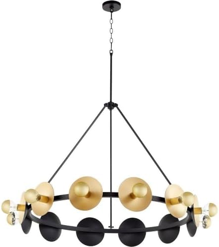Cyan Design 10981 Artemis Chandelier, 12-Light 720 Total Watts, Noir and Gold Leaf