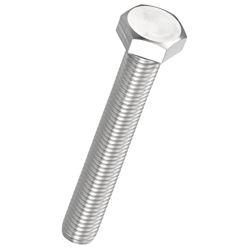 Kozelo 2 Pcs Hex Head Screws Bolts - [M12-1.75x85] 304 Stainless Grade A2-70 Steel Fully Threaded Hex Tap Metric Hexagon Head Machine Bolts Right Hand External Hex Drive, Silver