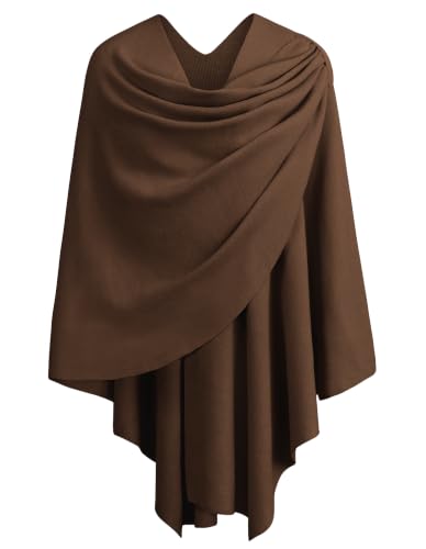 Image of PULI Womens Cross Front Poncho Shawl Wrap Elegant Wedding Formal Gift