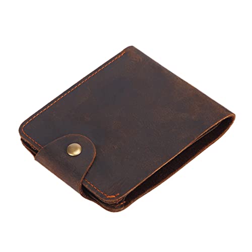 minkissy Portafoglio Portamonete Custodia Per Denaro Porta Carte Di Credito Da Uomo Borsa Pelle Bovina Coffee
