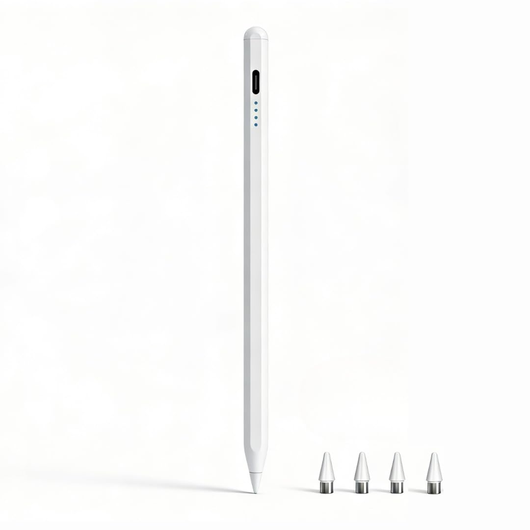 Stylus Pen for Samsung Galaxy Tab A11 / A11+, A9 / A9+, A8, A7 Lite, Active Capacitive Pencil for Samsung Android Tablet & iOS Touchscreens, High Precision Digital Pen with 4 Tips (White')-image-13
