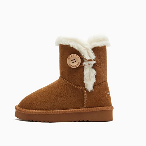 Weestep Toddler/Little kids Girls Boots Faux Fur Snow Warm Winter Fashion Boots3