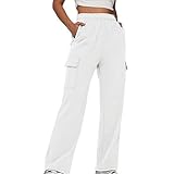 Marineblaue Damenhose, weites Bein, leichte elastische Taille, Sommerhose mit Taschen, lässige Arbeitshose, kurze Leggings für Damen, britische Zerrissene Jeans, weite Bein-Jeans für Damen, hellbraune Leopardenmuster Jeans für Damen, weite Beine, Vintage, lässige Y2K-Hose, Streetwear-Hose mit Taschen, 8–18, Baumwoll-Leggings, Cargohose für Herren, UK-Schlagjeans für Damen, Sweathose für Damen