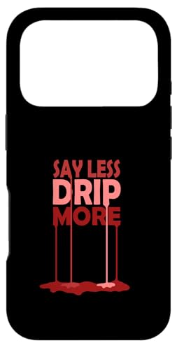 �}���[�� ���b�h �o�[�K���f�B �J���[ Say Less Drip More ���b�h �o�[�K���f�B �X�}�z�P�[�X iPhone 17 Pro �p