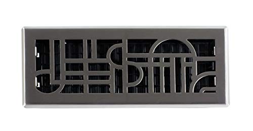 Decor Grates ADH412-NKL Art DECO Floor Register, Brushed Nickel, 4-Inch By 12-Inch - Image 2
