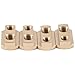 Pteanecay 12 PCS Sliding T Nuts with Machine Rice Screw Hydrofoil Mounting T-Nuts M6 and M8 for All Hydrofoil Tracks, Gold