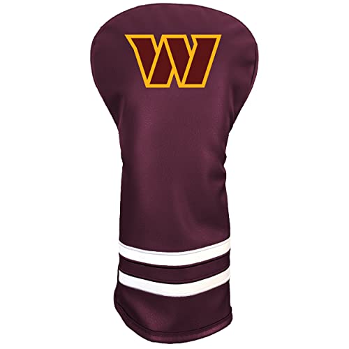 Team Golf NFL Washington Commanders Vintage Driver Headcover, Form Fitting Design, Retro Design with Fleece Lining for Extra Club Protection