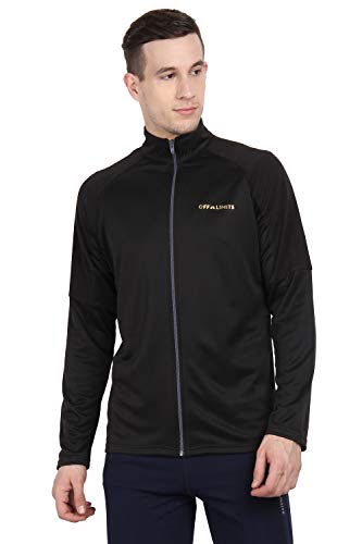 Image of OFF LIMITS Men Solid Running Black Jacket