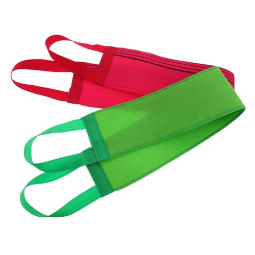 NOLITOY 2個長尺 デュアルテクスチャー シャワー用背中スクラバー ハンドル付き 男女用 ボディ洗浄 頭皮ケア対応