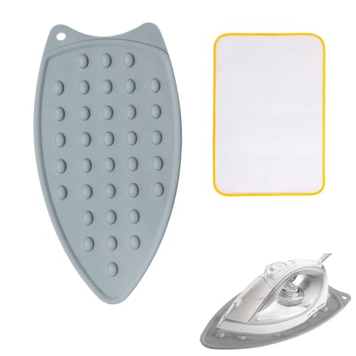 Paños de Planchar, Alfombrilla de Hierro de Silicona, Paño Protector para Planchar, Cojín de Descanso de Hierro, Paño de Planchado de Malla Resistente al Calor, para Evitar Daños y Ropa de Protección