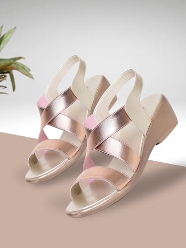 Image of TRASE Women's Fashion Sandals | Faux Leather Comfortable and Stylish Wedge | For Casual Wear & Formal Wear Occasions 2 inches heel for Women & Girls