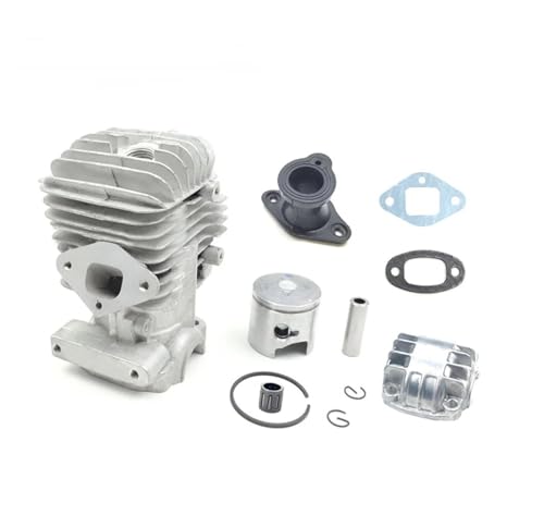 Adatto a: for motosega da potatura con impugnatura superiore Zenoah G2500 25cc 2500 2600 Stiga Ama Anova Kit tubo collettore cilindro e pistone da 34 mm.
