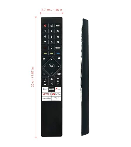 AULCMEET ERF6P64H No Voice Replacement Remote Control Compatible with Hisense 4K OLED Smart TV 65UXKQTUK 85U7KQTUK 100U7KQTUK 75U7KQTUK 75U8KQTUK 55U7KQTUK 55U8KQTUK 65A85KTUK 65U7KQTUK - Image 2