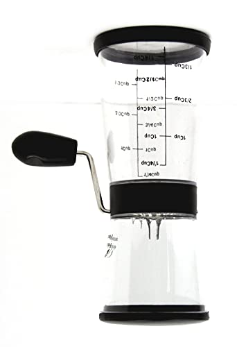 Westmark Moulin à Noix avec Verre Doseur, Volume : env. 275 ml, Acier Inoxydable/Plastique, Noir/Transparent, 97702270