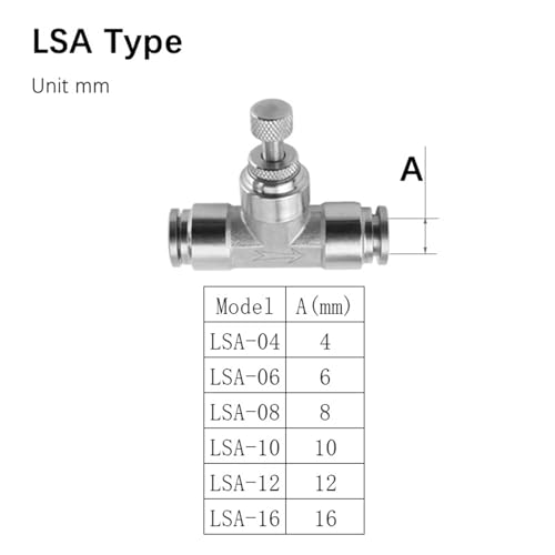Conector neumático de acero inoxidable 304 de 8mm para alta presión 8