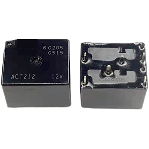 Relés ACT212 12V 8 pines interruptores electromagnéticos miniatura pack de 5